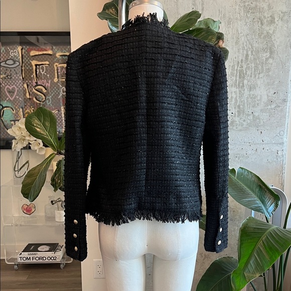 L'AGENCE Black Textured Women's Blazer - Picture 5 of 9